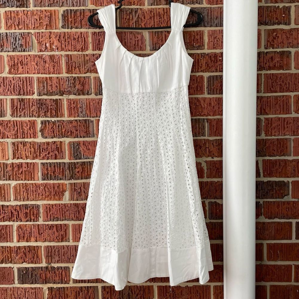 White eyelet midi dress - Picture 7 of 8